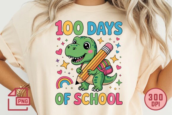 Download 100 Days School Dino Art - Premium Bundle