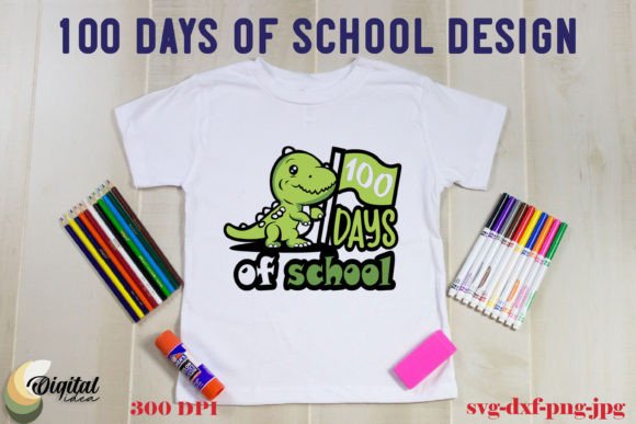Download 100 Days of School Dino SVG - School dino Collection