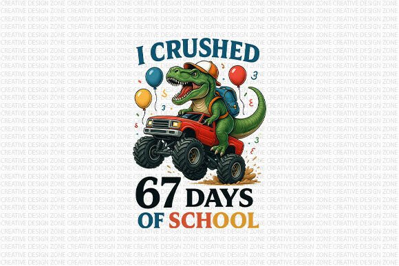 Download 67 Days of School Dino PNG - Premium Bundle