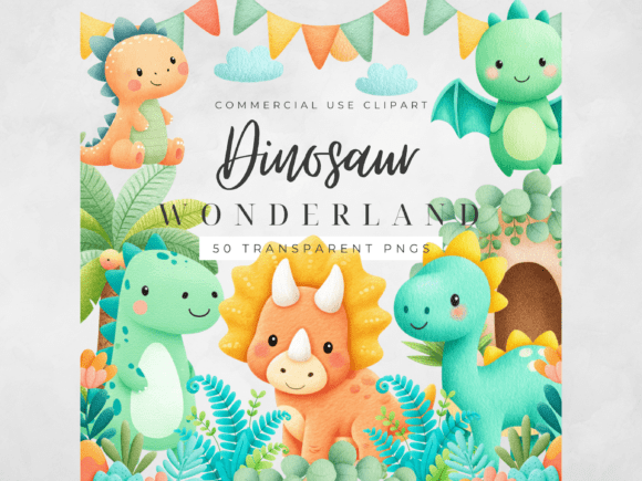 Download Dinosaur Clipart Watercolor Kids Dino PN - Premium Resources