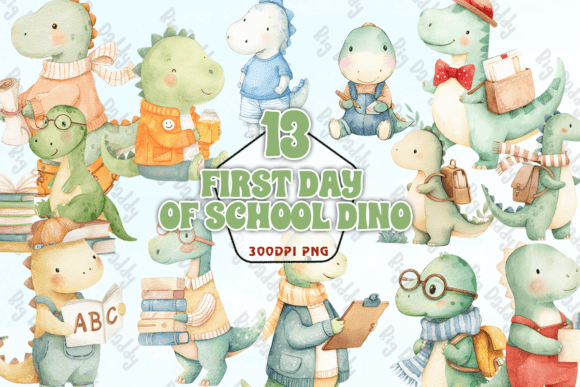 Download First Day of School Dino PNG - School dino Collection